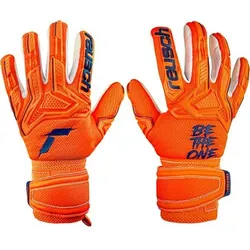 REUSCH Kinder Torwarthandschuhe Attrakt Freegel Silver Junior, Größe 4 in Orange Orange