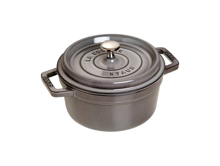 STAUB Staub La Cocotte runder Topf Gusseisen 2,2 L Grafitgrau