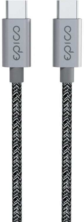 Epico Braided USB-C til USB-C Kabel - EPR (Extended Power Range) - 240W - 2m - Grå