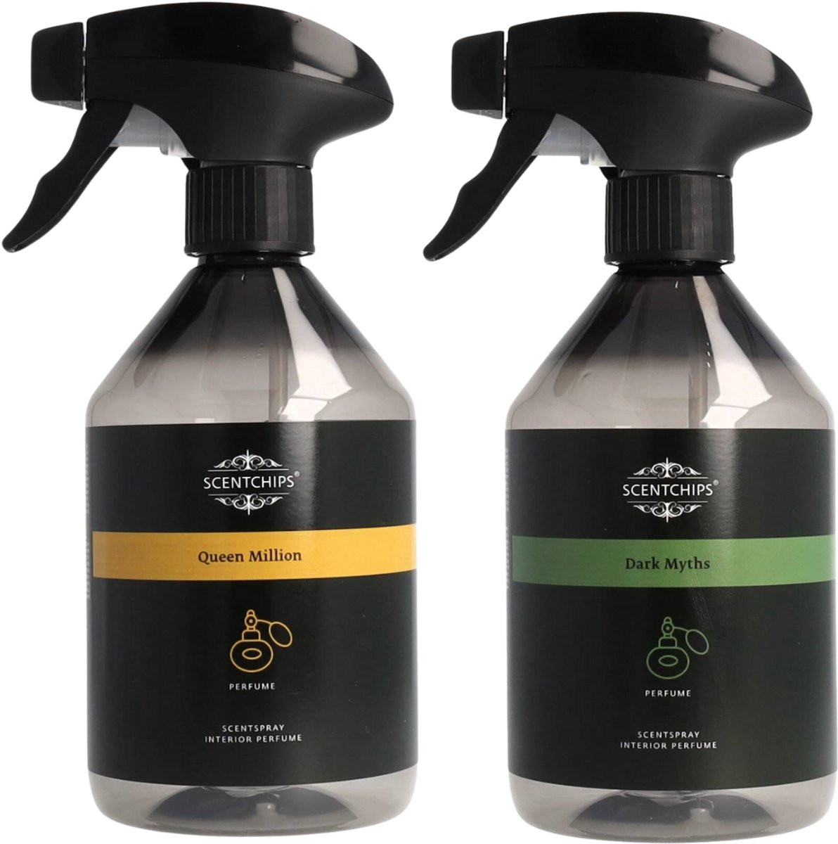 Scentchips Queen Million en Dark Myths Interieurspray Set - 2 x 500 ml