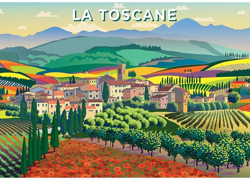 Puzzles 1000 pcs Paysage de Toscane - Calypto