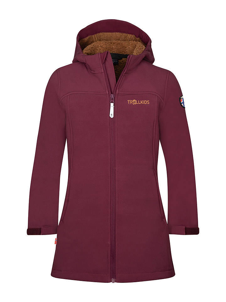 Trollkids Softshellmantel "Kristiansand" in Bordeaux - 176