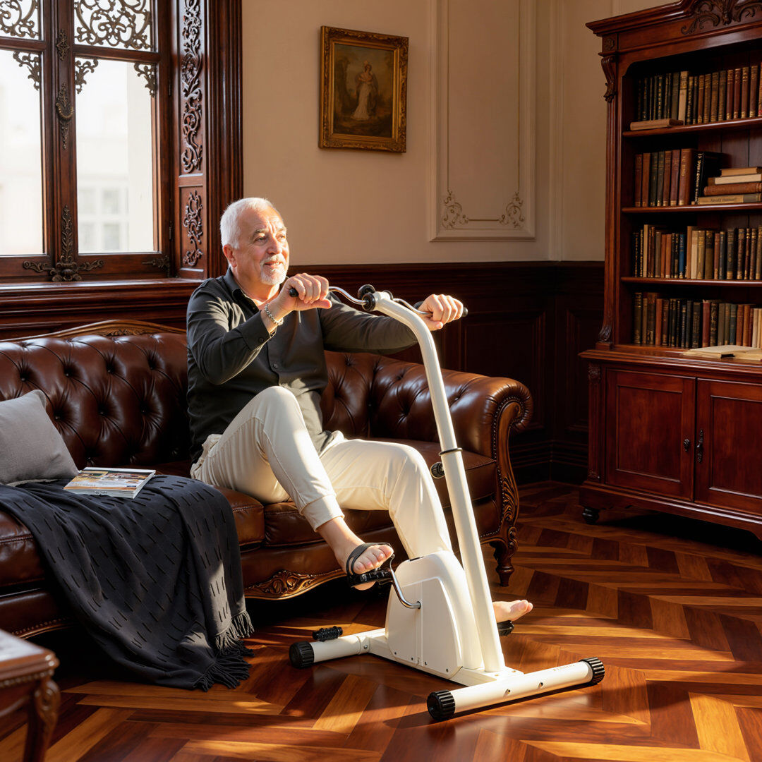 HOMCOM Seated Pedal Exerciser, Height-Adjustable, Elderly Rehabilitation