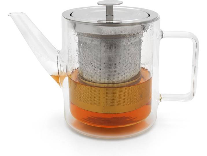 Bredemeijer - Theepot glas San Remo 1\,0L dubbelwandig + theezeef