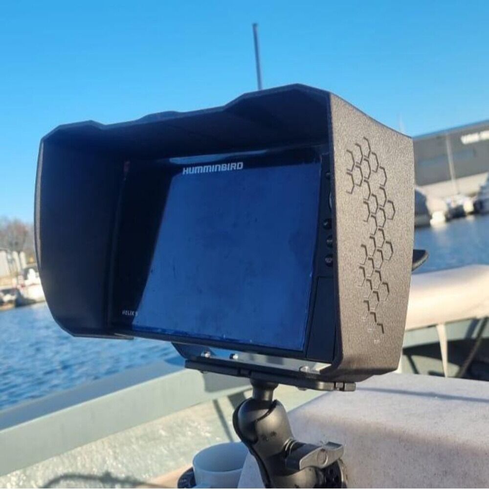 Axis Sonnenblende für Humminbird HELIX 9 aus PETG mit Carbonfasern