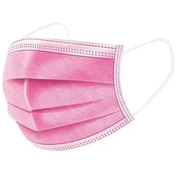 MONOUSO - Mundschutz 3 Lagig mit Gummiband Typ I Pink (50 Stück)