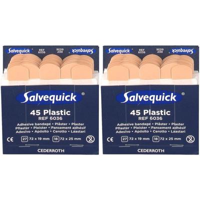 Salvequick Pflasterstrips wasserfest Refill 6036 2x 2x45 St Pflaster