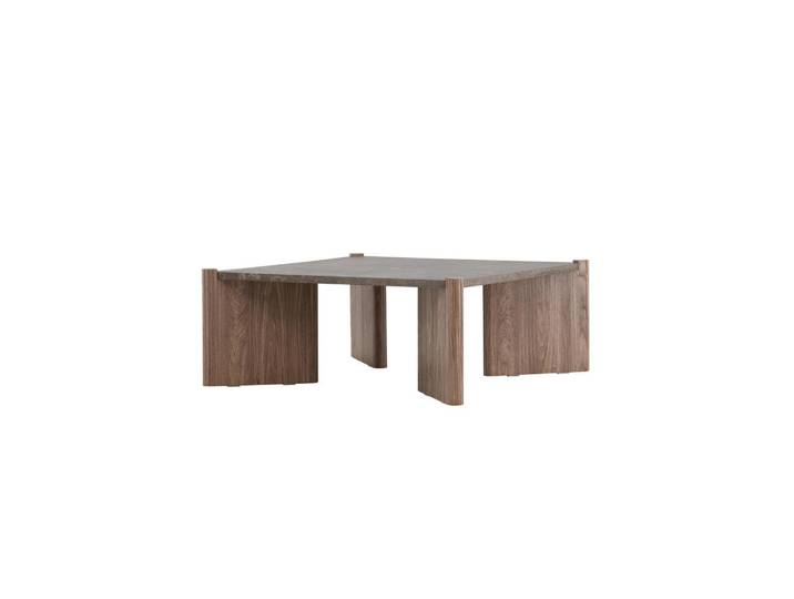 Furnlux Couchtisch Rogaland Braun 100x100x40 cm, Holzwerkstoff, 100x40x100 cm, Wohnzimmer, Wohnzimmertische, Couchtische