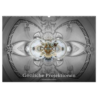 Göttliche Projektionen - Kirchenpanoramen (Wandkalender 2027 DIN A2 quer), CALVENDO Monatskalender