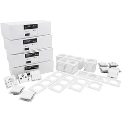 MCP, Steckdose, MCPOWER Schalter und Steckdosen Set Flair, Megaset, 100-teilig, weiss