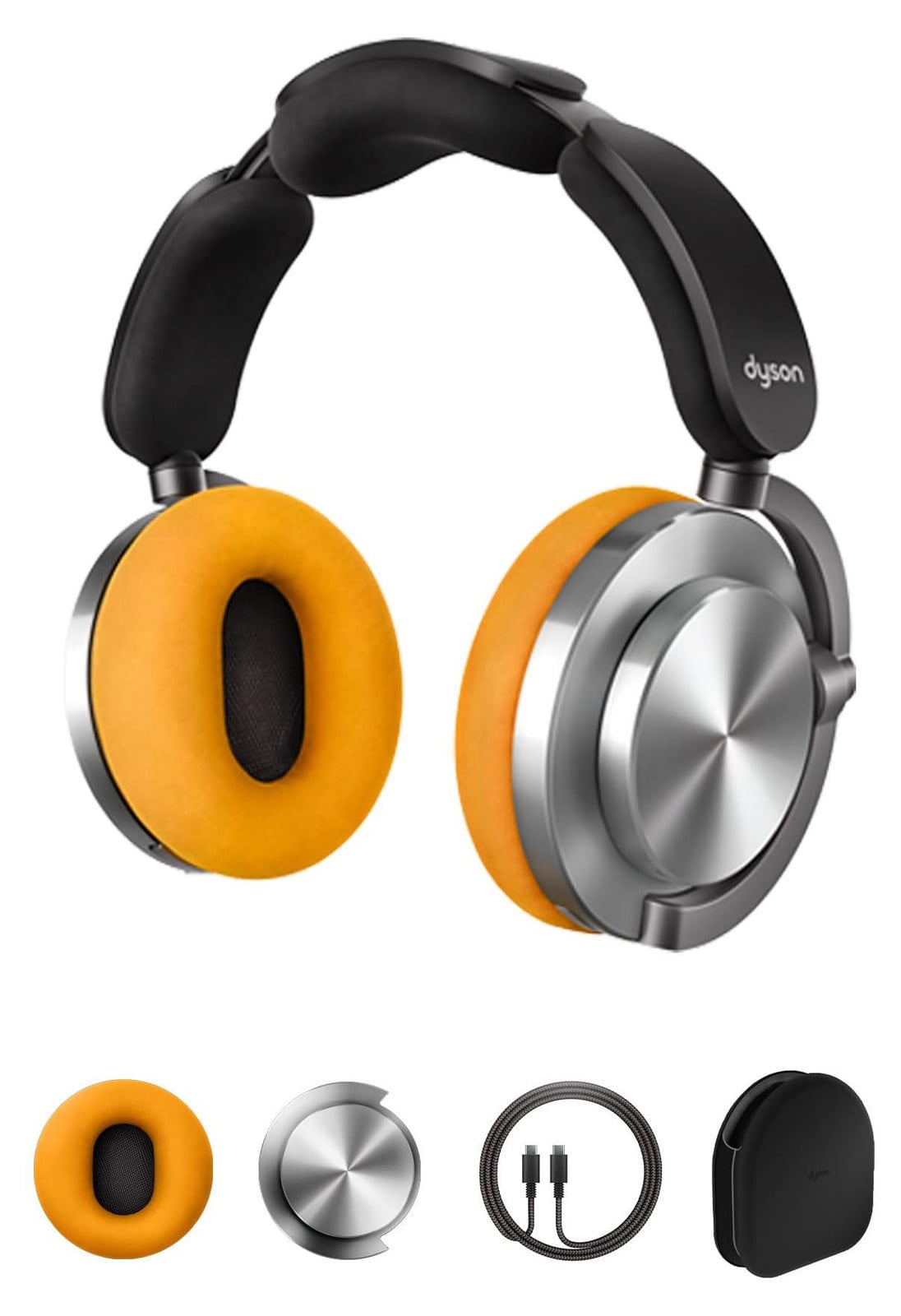 Dyson OnTrac draadloze over-ear hoofdtelefoon met microfoon - Silver