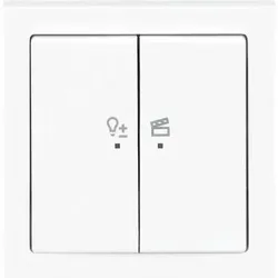 Busch-Jaeger, Lichtschalter + Storenschalter, Busch-Jäger LED-Dimmer-Einsatz flex, 1-fach Komplettset mit 2-fach Bedienelement, Wireless 62851 UJ