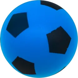 alldoro Schaumstoffball im Fussball Design für Kinder 20 cm blau