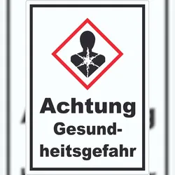 HB-Druck Aufkleber Gesundheitsgefahr Sensibilisierung der Atemwege A4 (210x297mm)