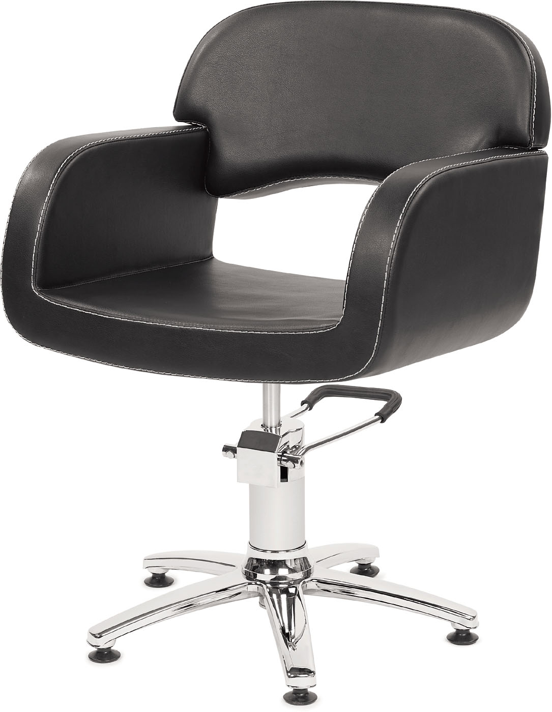 Original Best Buy Opera Friseurstuhl Schwarz mit 5-Stern-Basis SN-0190101