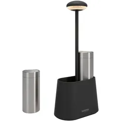 Sompex Akku-Tischleuchte Heureca Aluminium Schwarz