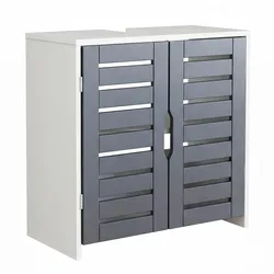 Waschbeckenunterschrank Flonali Weiß/Anthrazit