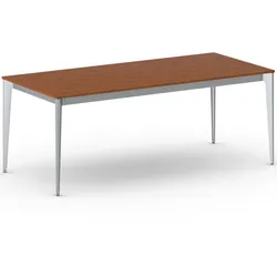Bürotisch PRIMO ACTION 200x90 cm, graues Metallgestell, Kirschbaum