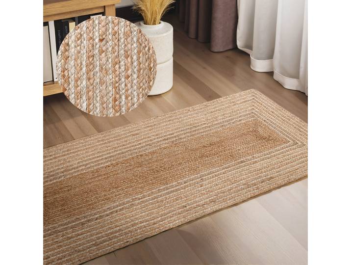 HANSE Home Juno Line Juteteppich rechteckig 9 mm Höhe Jute, Shape, Handgemacht, Wohnzimmerteppich, Naturteppich, Wohnzimmer