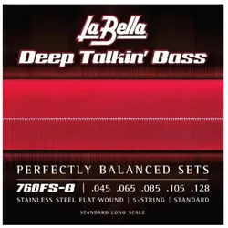 La Bella String Set For Bass Electric Deep TALKIN'5 Strings 045-128 (5x, E-Bass), Saiten