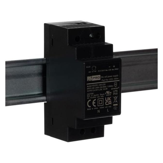 RS PRO DIN-Schienen Netzteil, 90 264V ac, 24V / 1.25A (2259904)