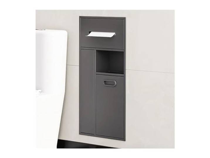Duschnische Aus Edelstahl, Eingebetteter Nassraum-Nischenraum, Toilettenpapier-Mülleimer Lagerung Gestell, Shampoo-Toilettenartikel Duschorganisator, Badezimmer Regale (Color : Grigio, Size : 11.81x