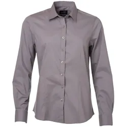 Damen Langarm Bluse "JN677" - L - steel