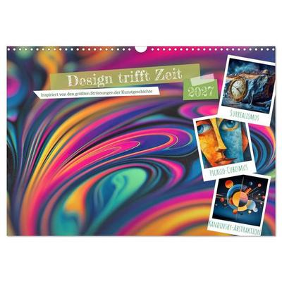 Design trifft Zeit (Wandkalender 2027 DIN A3 quer), CALVENDO Monatskalender