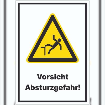 HB-Druck Vorsicht Absturzgefahr Aufkleber A7 (74x105mm)