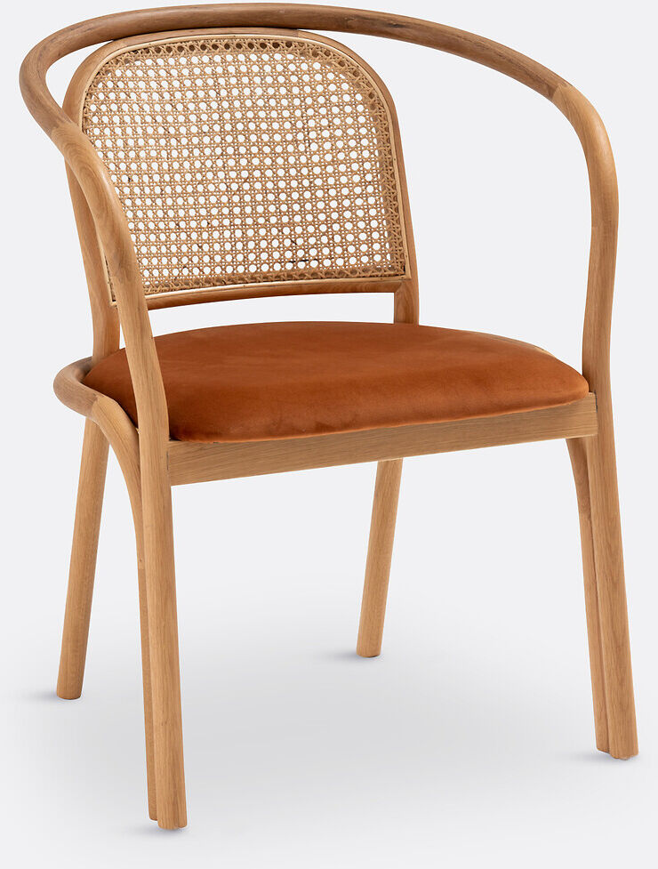 LA REDOUTE INTERIEURS Fauteuil de table chêne et cannage, Joana
