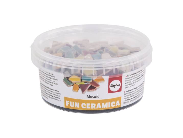 Rayher Fun Ceramica Mosaikmischung Polygonal 380 Stück 500 g