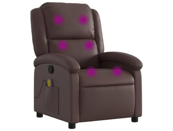 vidaXL Massagesessel Braun Kunstleder