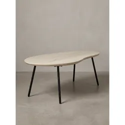 Sofatisch Mango Massivholz Weiß-Mango 122x63x36 cm - CALABRIA   Kadima