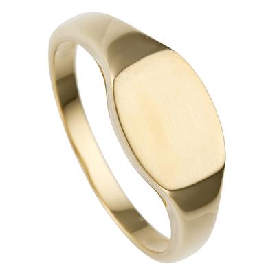 Goldring JOBO "Mattierter Ring" Gr. 58, gelb (gelbgold 585), Fingerringe, Damen, 58, Gelbgold 585, Goldring, 585 Gold