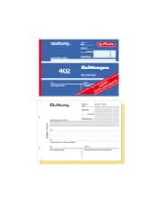 Herlitz 80 Blätter A6 Weiß Quittungsblock 402 2x40 Blatt selbstdurchschreibend (886622)