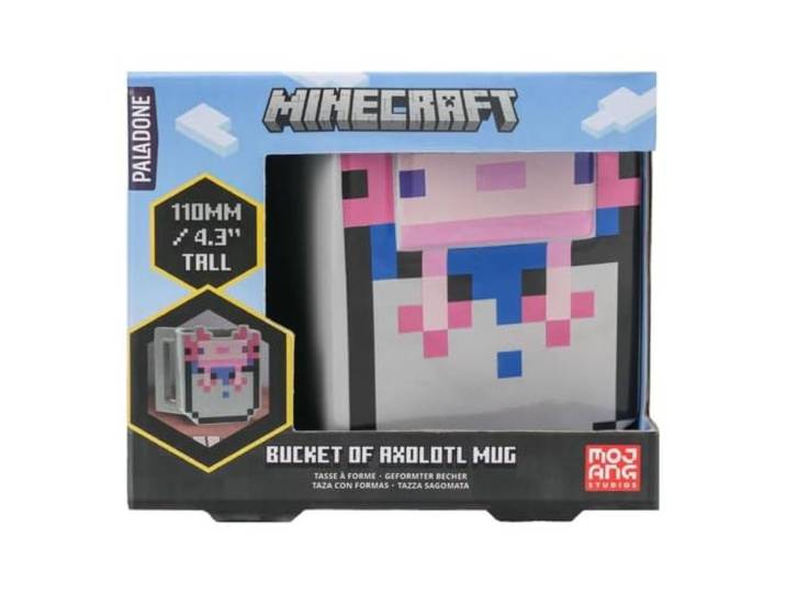 Paladone Emmer van Axolotl mok - officieel gelicentieerde Minecraft-koopwaar, keramische koffiekop, cadeau voor gamer, verzamelobject nieuwigheid mok 400ml