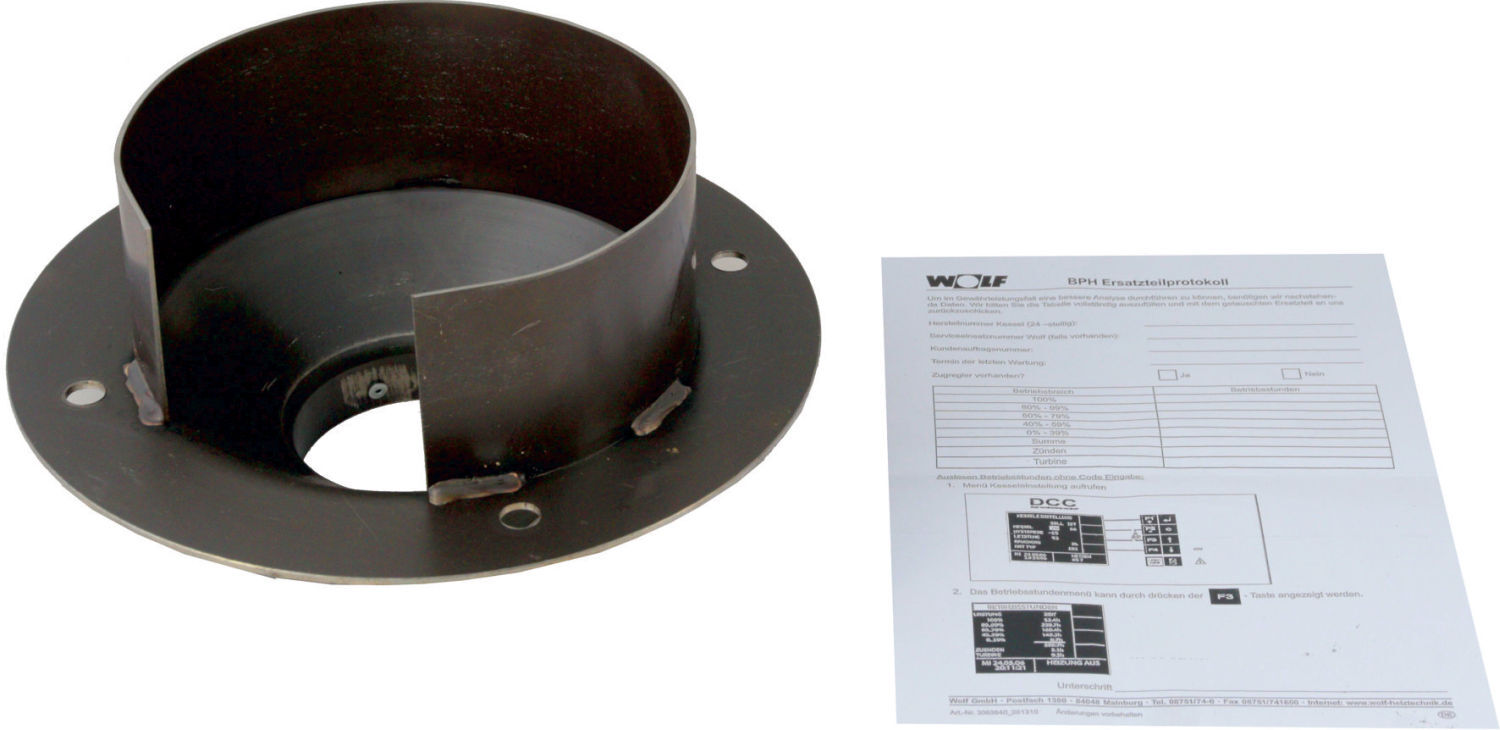Partie supérieure du brûleur Wolf 2800658 pour BPH 15