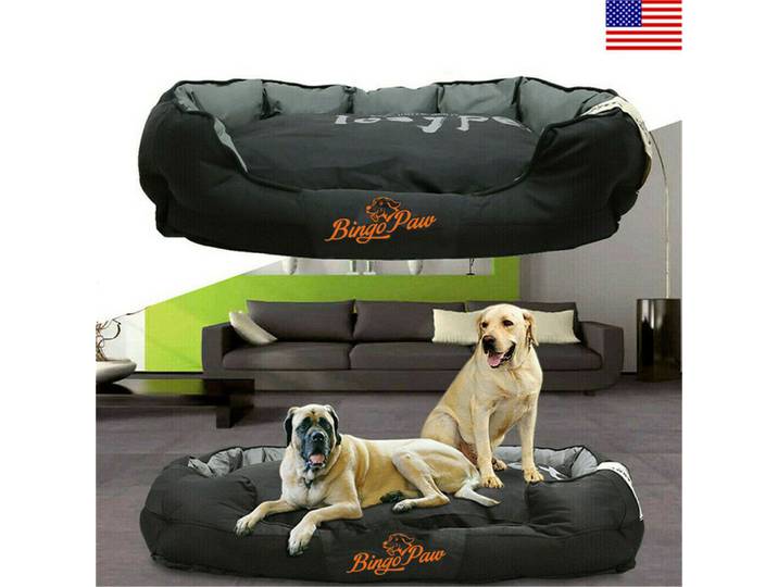 Jgreying-Canapé-lit imperméable extra large pour chien, chenil en polymères pour animaux de compagnie, panier lavable, oreiller confortable, Orth4WD, média
