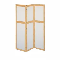 Relaxdays Paravent, 3-teilig, faltbarer Raumtrenner, HxB: 168x135,5 cm, Kunststoff & Bambus, Trennwand innen, natur/weiß