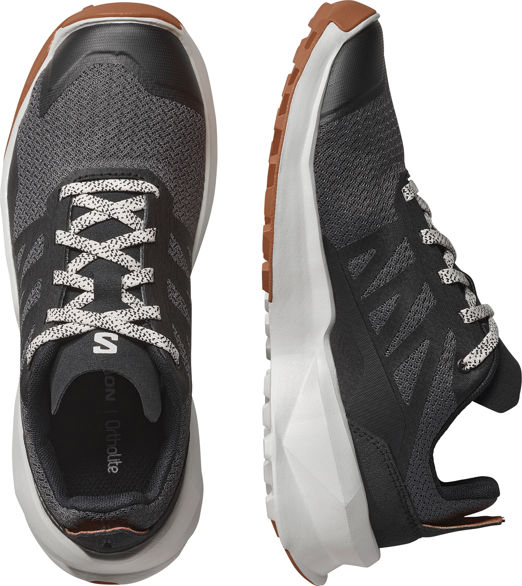 Outdoorschuh SALOMON "PATROL J", Kinder, Gr. 32, Textil, braun (asphalt, rainy day, pecan braun), Synthetik, Textil, Schuhe Outdoorschuh, pour enfants et adolescents asphalt, rainy day, pecan braun 32, Textil