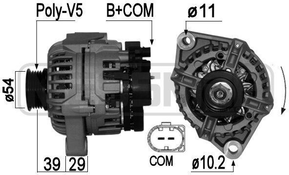 ERA 209042A Lichtmaschine Generator LiMa 90A 14V für SMART FORTWO Coupe (451) FORTWO Cabrio (451)