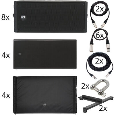 RCF 8xHDL20-A/4x8008-AS Bundle Noir
