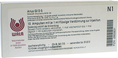 WALA Heilmittel GmbH ANUS GL D 5 Ampullen 10X1 ml 02900831