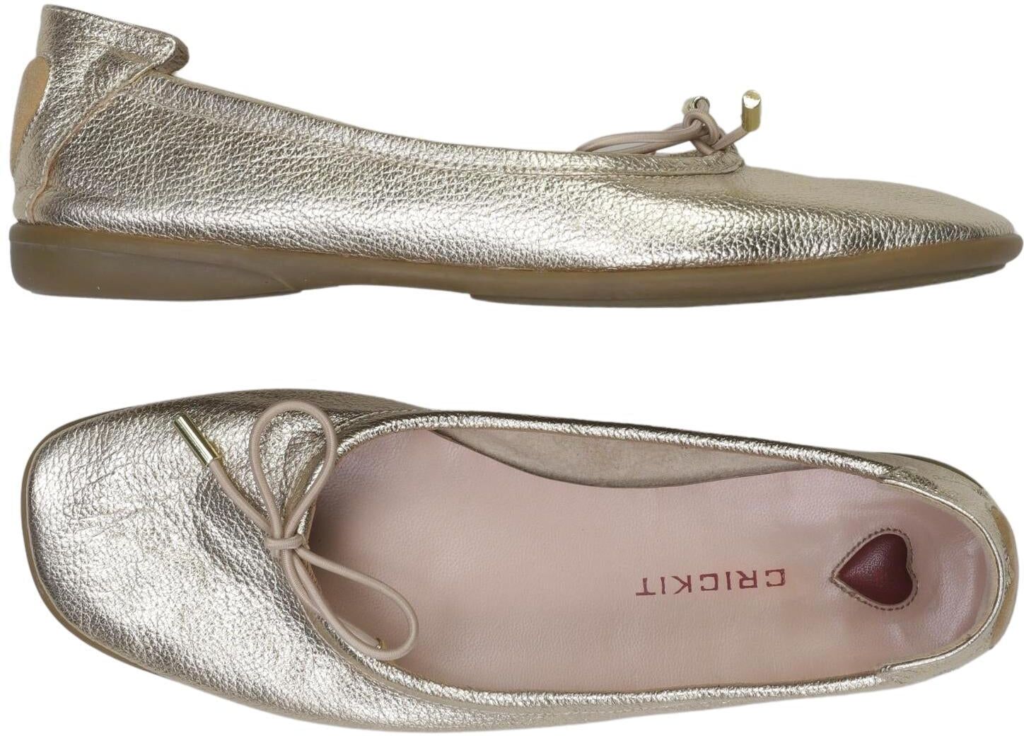 Crick IT Damen Ballerina, Gold, Gr. EU 38, kein / Etikett - Second Hand
