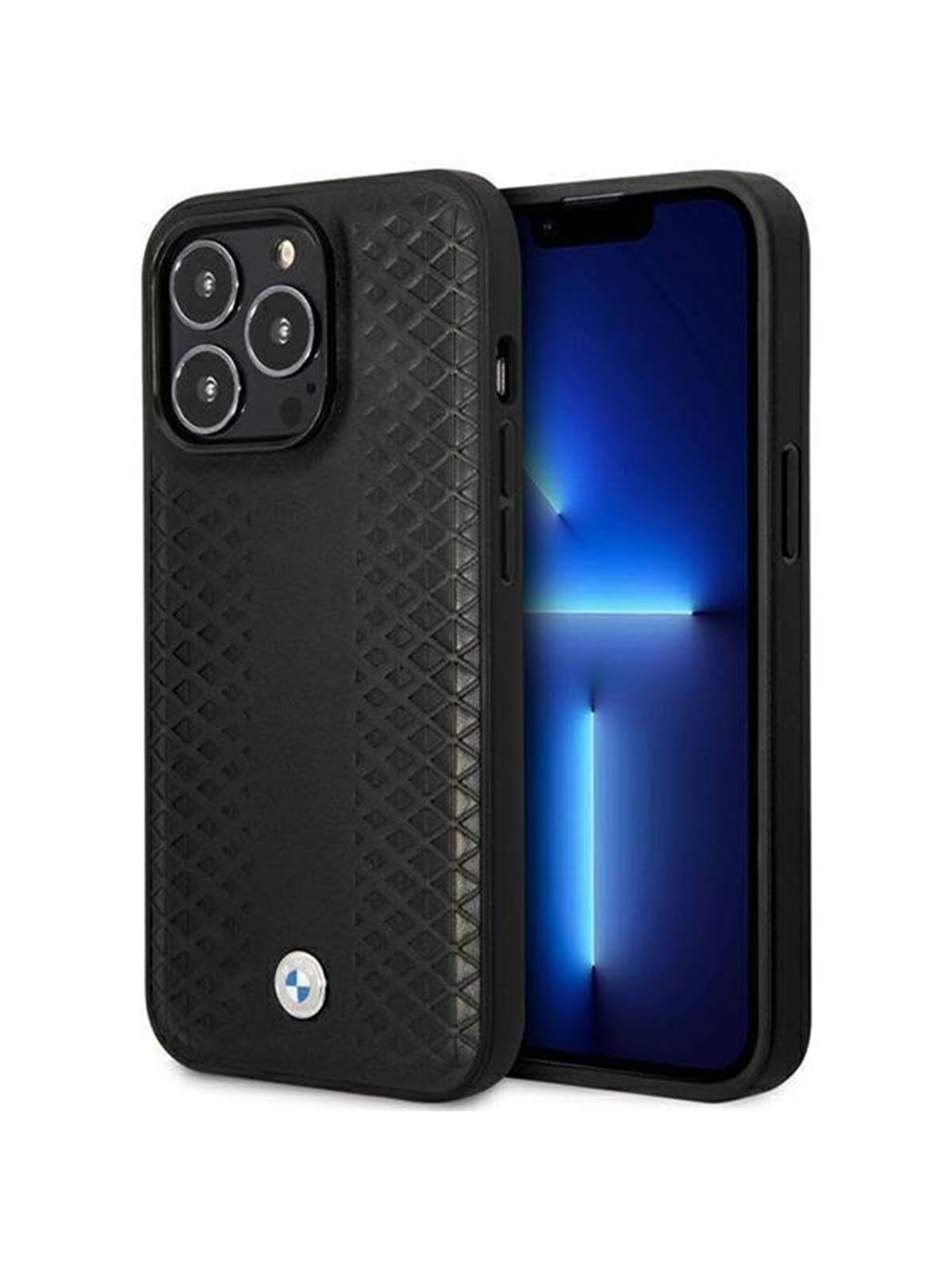 BMW BMHMP14L22RFGK iPhone 14 Pro 6.1" black/black Leather Diamond Pattern MagSafe