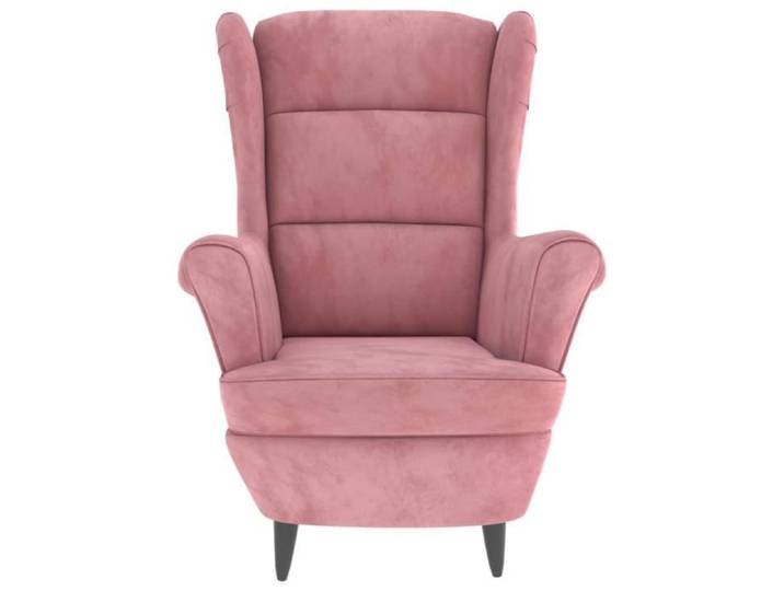 Fauteuil Vintage - SWT - Rose Velours - Siège Confortable et Durable - 1 Place