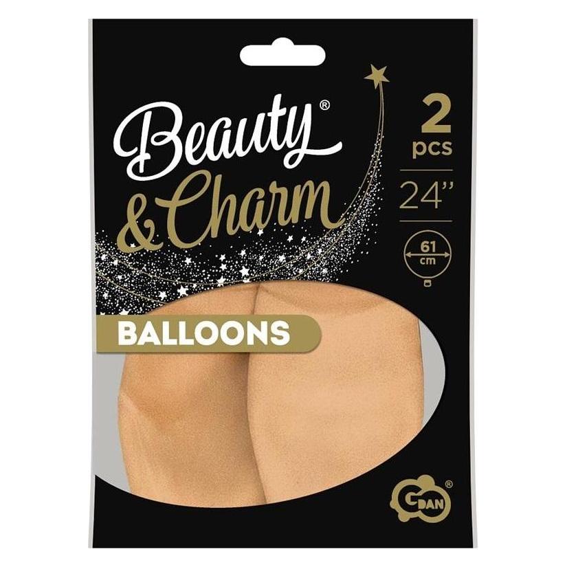 GoDan Beauty&Charm Luftballons, Pastell Nude, 61 cm, 2 Stk (2x) (46354102)