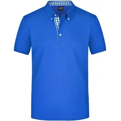 Polo-Shirt Plain "JN964" - S - royal/royal-white