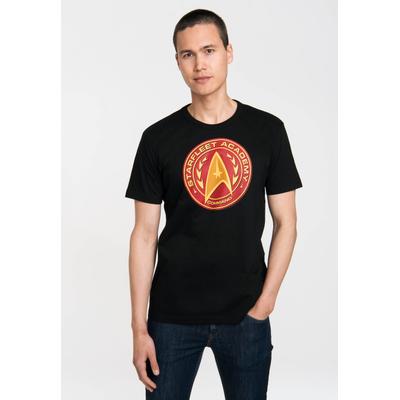 T-Shirt LOGOSHIRT "Star Trek - Starfleet Academy", Herren, Gr. S, schwarz, 100% Baumwolle, bedruckt, normal, Rundhals, Shirts T-Shirt, mit lässigem Star Trek-Print