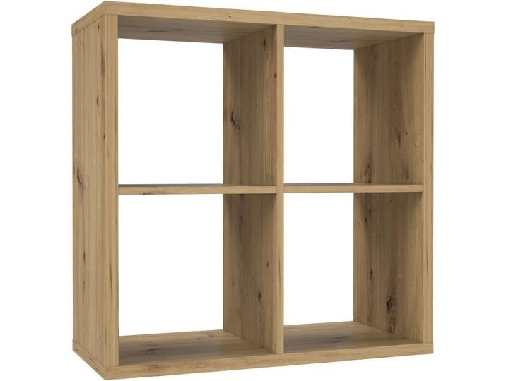 Standregal FORTE Mauro , braun (artisan eiche), B:72,7cm H:72,8cm T:32,9cm, Holzwerkstoff, Regale, Standregal, Fachgrösse 33x33cm, 4 Fächer